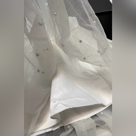 American Princess White Dress with Pearl Details - Picture 12 of 13